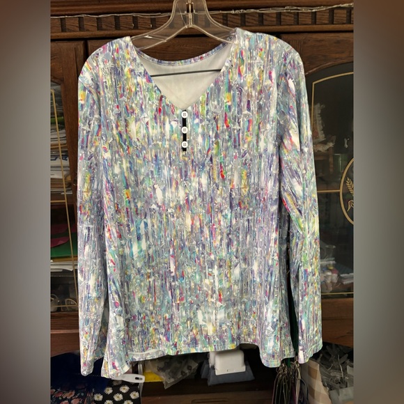 Tops - Multicolor Abstract Women's Top